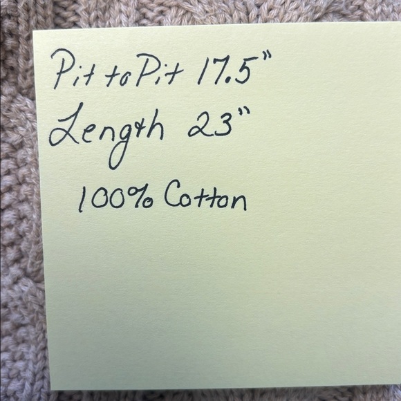 Jeanne Pierre oatmeal cable knit mock turtleneck sweater, size small, GUC - Picture 8 of 8